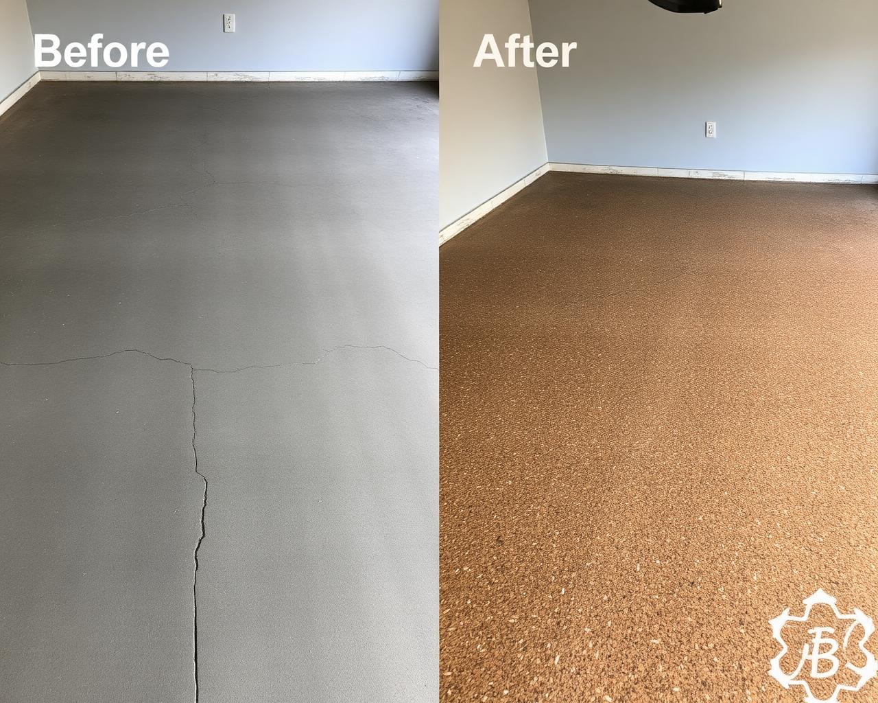 Decorative flake floor coating home gym Longridge Lancashire