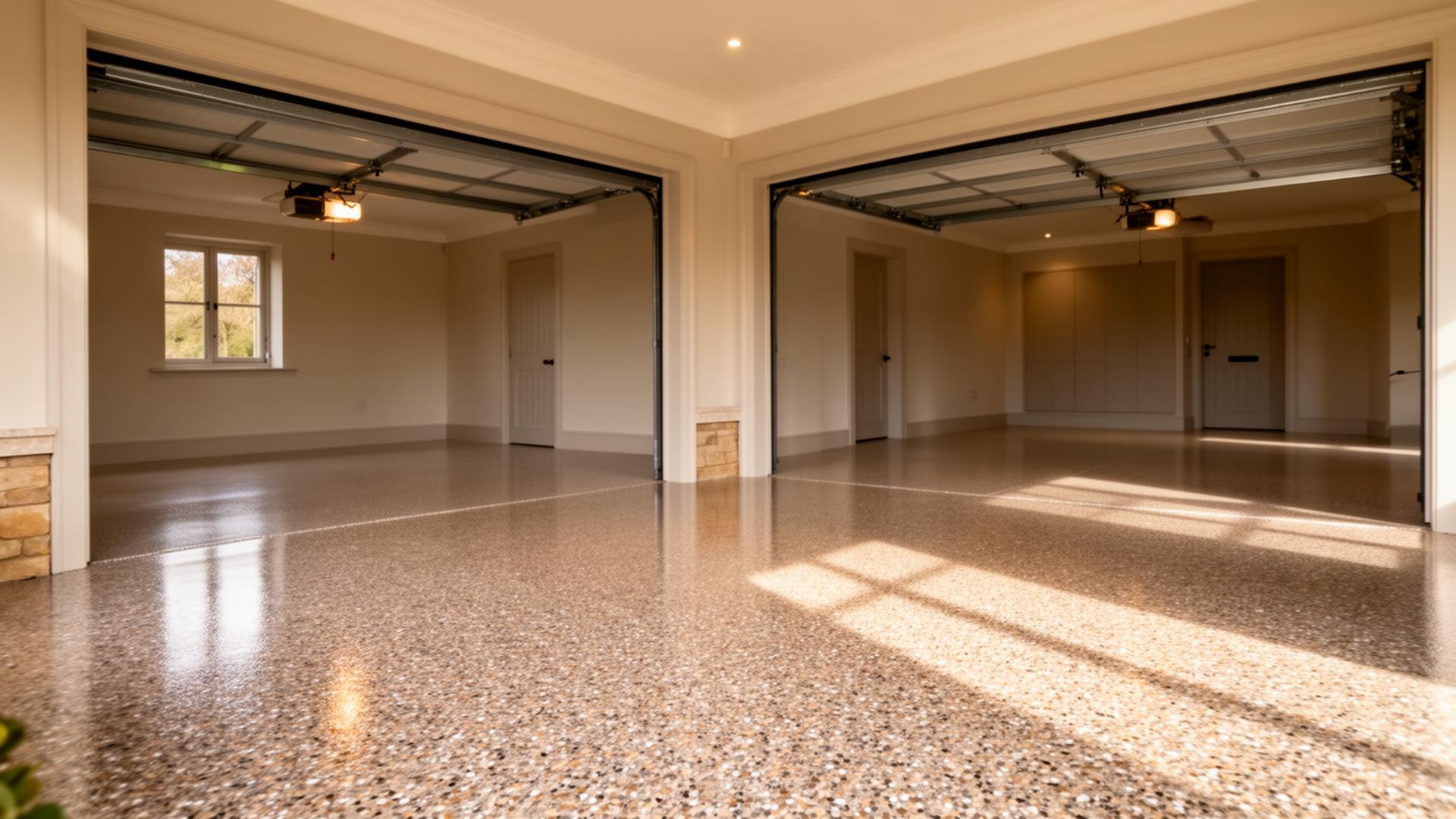 Garage floor coating installed in the Ribble Valley Lancashire by Ribble and Stone Coatings